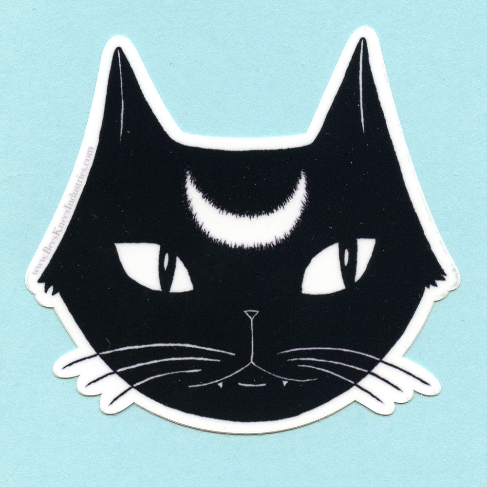 Black Lunar Cat Sticker – Bee's Knees Industries