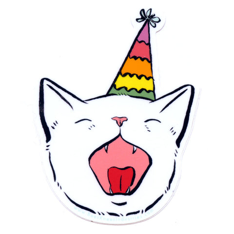 Birthday Cat Sticker