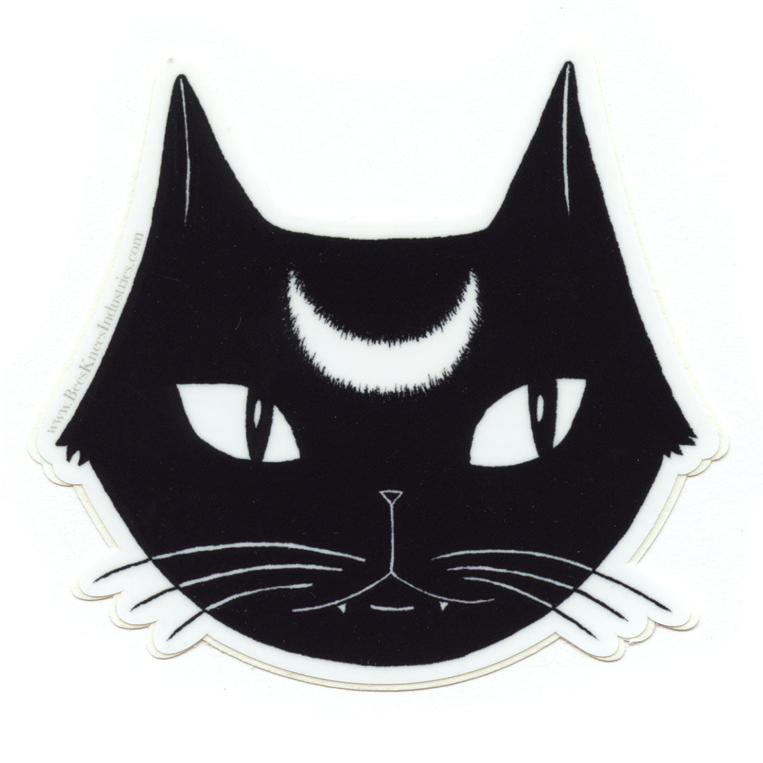 Black Lunar Cat Sticker