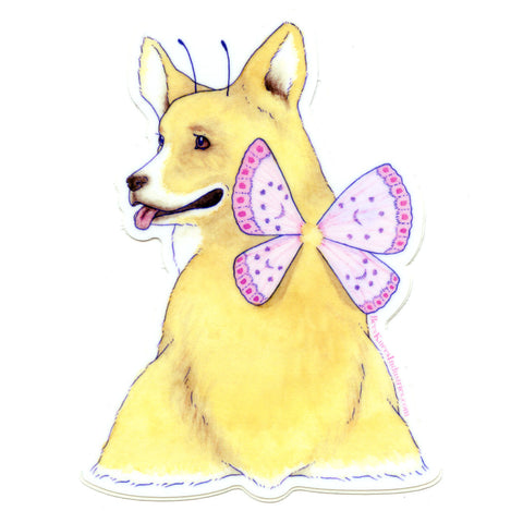 Corgi Faerie Sticker