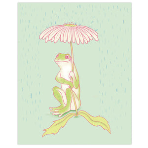 Daisy Frog Print