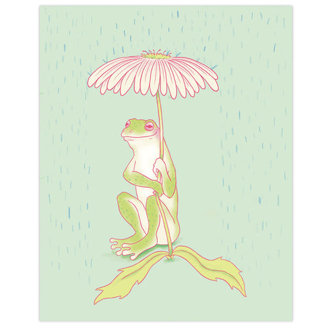 Daisy Frog Print