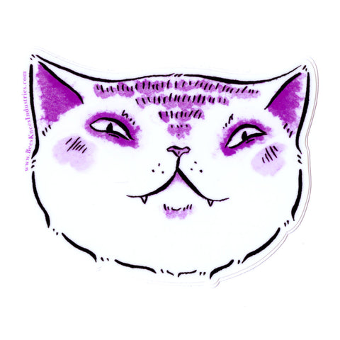 Expressive Smug Cat Sticker