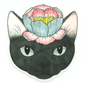 Flower Cat Sticker