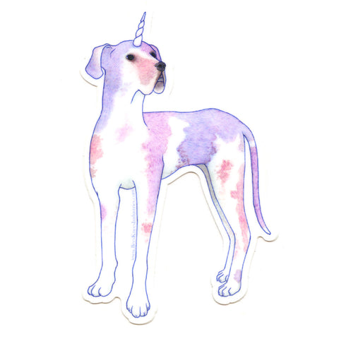 Great Dane Dogicorn Sticker