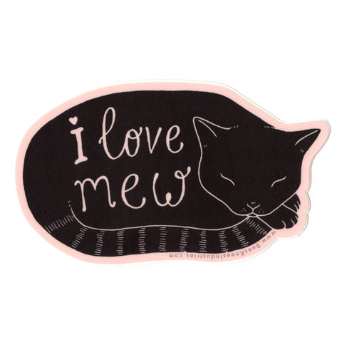 I Love Mew Cat Sticker