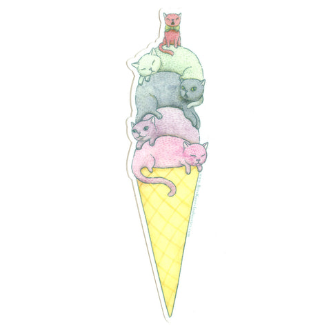 Ice Cream Cats Sticker