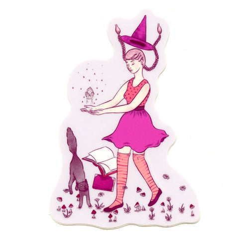 Levitation Witch Sticker