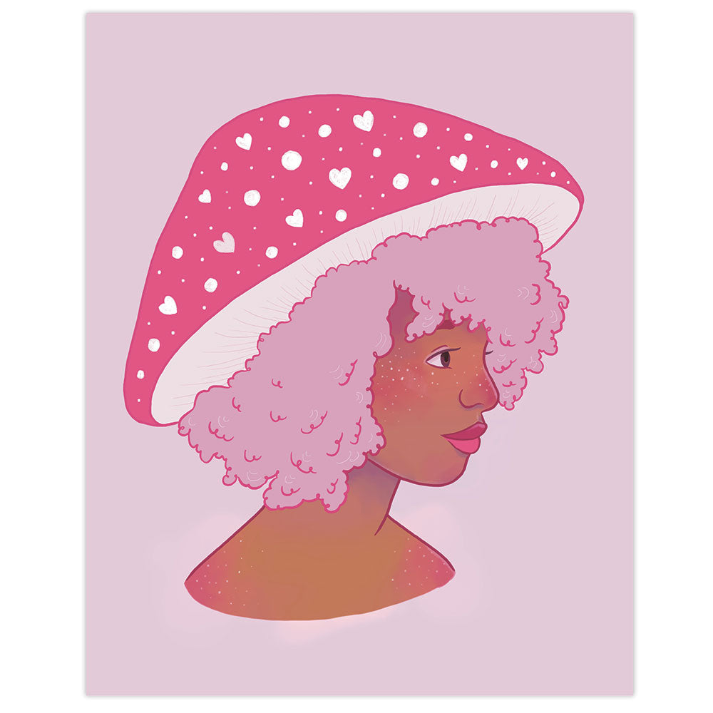 Mushroom Hat Print