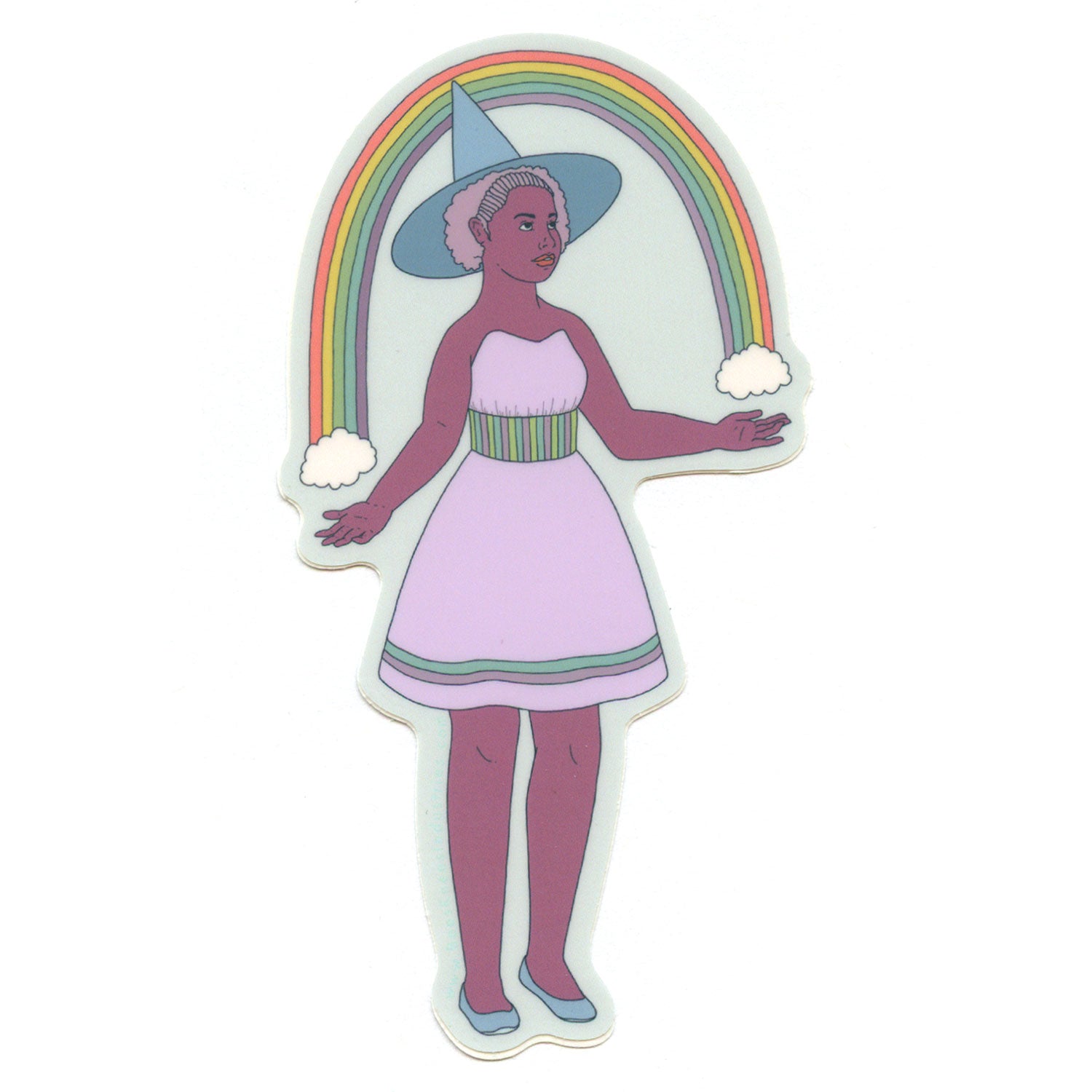 Rainbow Witch Sticker