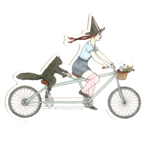 Tandem Witch Sticker